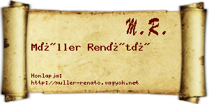 Müller Renátó névjegykártya