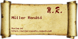 Müller Renátó névjegykártya